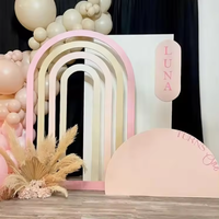 Nouvelle Arrivée Personnalisée : Arche de Scène en PVC Arc-en-ciel pour Mariages et Fêtes Prénatales, Décoration de Mariage en Acrylique