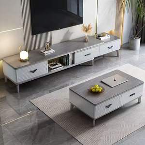 Ensemble de meubles de salon haut de gamme, durable et extensible, comprenant une table basse en pierre moderne de luxe léger et un <span class=keywords><strong>meuble</strong></span> TV - Product Image 6