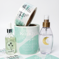 Étiquettes d'emballage personnalisées, étiquettes imperméables pour flacons de spray cosmétique, autocollants avec logo privé, impression de rouleaux d'étiquettes adhésives pour cosmétiques