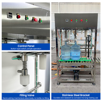 Machine de remplissage d'eau semi-automatique en acier inoxydable 201, équipement d'embouteillage d'eau potable pour petites usines, certifiée CE
