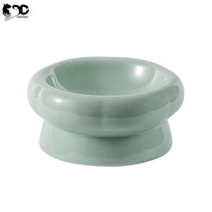Geerduo Pet porselen stres ücretsiz yükseltilmiş seramik köpek kedi maması besleyici Pet kolay yemek için su kasesi çanak - Product Image 6