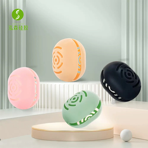 Sac de rangement portable anti-poussière pour éponge de maquillage en silicone écologique, motif personnalisé, style œuf de beauté - Product Image 1