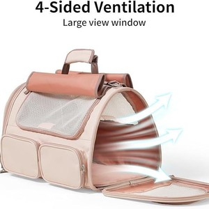 Sac <span class=keywords><strong>de</strong></span> transport multifonctionnel personnalisable pour animaux <span class=keywords><strong>de</strong></span> compagnie Petit <span class=keywords><strong>chat</strong></span> Chien <span class=keywords><strong>Voyage</strong></span> Portable Cross-Body Respirant Aviation Case Fabriqué en Bois - Product Image 5