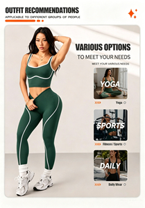 Fournisseur en gros d'ensembles de yoga sans couture pour les marchés UE et US, noir, rouge, bleu, vert, marron, impression personnalisée, vêtements de fitness pour les boutiques d'influenceurs - Product Image 6