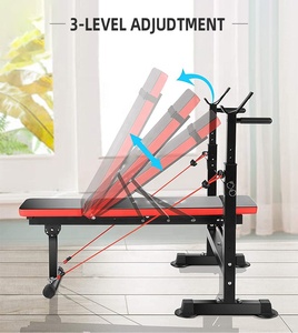 Banco de pesas multifunción plegable, diseño plano y ajustable para gimnasio y uso doméstico - Product Image 2