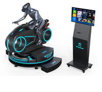 Nouveau rotatif moto course Vr simulateur voiture d'amusement 3D conduite voiture course simulateur arcade jeu Machine écrans Vr course