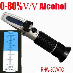 Hedao RHW-80VATC álcool refratômetro <span class=keywords><strong>0</strong></span>-<span class=keywords><strong>80%</strong></span> refratômetro para vodka uva - Product Image 3