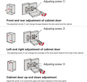 Charnières d'angle réglables en acier 3D à 90 degrés avec fermeture amortie pour <span class=keywords><strong>porte</strong></span> d'armoire à cadre <span class=keywords><strong>de</strong></span> 4 pouces - Product Image 5