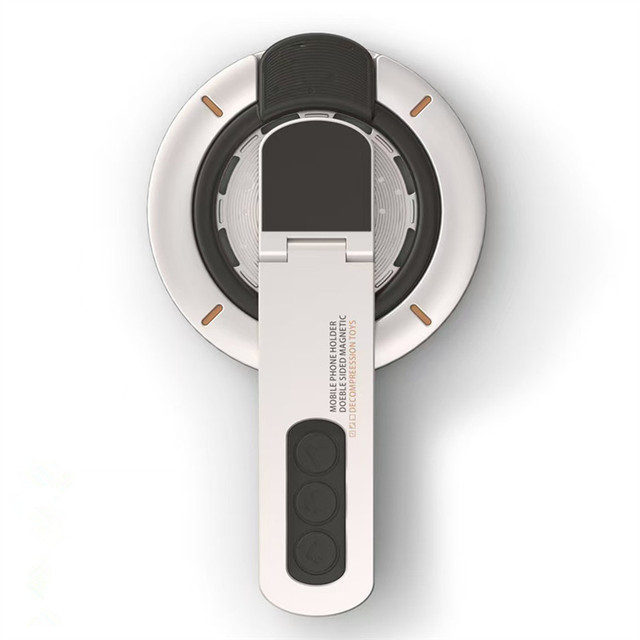 New Double-Sided Magnetic Phone Holder with Adjustable Bracket Phone Grip Stand with Click Button Stress Relief Design