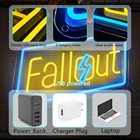 Enseignes au néon de jeu LED Fallouts pour décoration murale, marchandises Fallouts, néon USB pour décor de chambre à coucher pour homme des cavernes