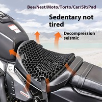 Coussin de siège de moto en gel en silicone et PE pour le commerce transfrontalier, tapis d'été pliable en nid d'abeille 3D