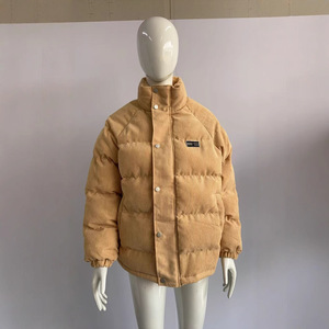 Veste décontractée en coton pour hommes avec col montant en velours côtelé chaud <span class=keywords><strong>Manteau</strong></span> ODM d'hiver teint uni réversible en tailles <span class=keywords><strong>XS</strong></span> XL Fermeture à glissière - Product Image 4