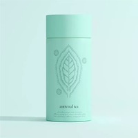Boîte d'emballage de thé durable de luxe, écologique, cylindrique, refermable, tube en papier pour l'emballage du thé