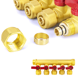 Tmok OEM tùy chỉnh <span class=keywords><strong>3</strong></span>/4 "2 <span class=keywords><strong>3</strong></span> 6 cách Brass pex đa dạng nhà phân phối với van xử lý - Product Image 3