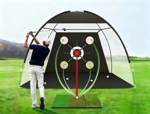 Chất lượng cao Lều hình mục tiêu được trang bị xách tay golf đánh thực hành lồng <span class=keywords><strong>Net</strong></span> cho bán buôn mua - Product Image 3