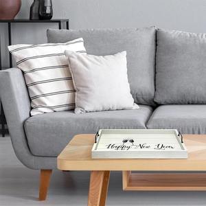 Diseños elegantes Brindis <span class=keywords><strong>de</strong></span> champán Bandeja <span class=keywords><strong>de</strong></span> madera decorativa para servir con manos15.50 "X 12" Gris claro Feliz <span class=keywords><strong>Año</strong></span> <span class=keywords><strong>Nuevo</strong></span> - Product Image 4