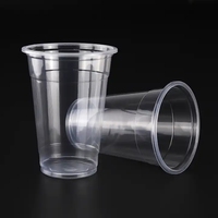 90mm 16oz 500ml Grossiste Gobelet en plastique jetable avec logo personnalisé pour thé Boba gobelet en plastique pp 16oz