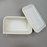Boîte à lunch jetable à un seul compartiment d'amidon de maïs biodégradable de 750 ml pour conteneur d'aliments à emporter
