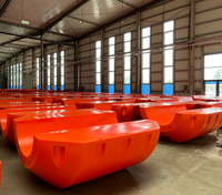 Flotteur de tuyau en PEHD pour dragage maritime, flotteur de tuyau rempli de mousse PU, bouée de dragage personnalisée pour le dragage