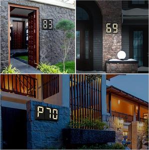 Panneaux d'adresse solaires, numéros de maison solaires à LED, numéros de maison avec éclairage - Product Image 5