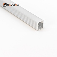 Nouveau design, profil en aluminium LED personnalisé 8*9 sans rainures pour bandes LED arrière avec diffuseur transparent laiteux en aluminium