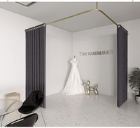 Rideau de porte personnalisé pour boutique de mariée, cloison de séparation pour lit de beauté, rideaux pour magasin de vêtements, cabine d'essayage en U, cabine d'essayage en L