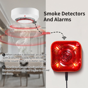 Báo động an ninh nhà chống trộm báo động cá nhân Báo động kiểm soát cháy bảng điều khiển cửa khói hệ thống báo động không dây - Product Image 4