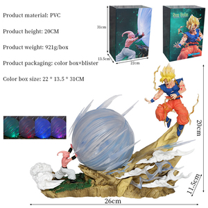 Gran oferta, figura en caja <span class=keywords><strong>de</strong></span> PVC <span class=keywords><strong>de</strong></span> 20cm, <span class=keywords><strong>escenas</strong></span> <span class=keywords><strong>de</strong></span> efectos especiales <span class=keywords><strong>de</strong></span> Dragon Balls <span class=keywords><strong>de</strong></span> Anime-Buu Vs Goku Vs Frieza - Product Image 2