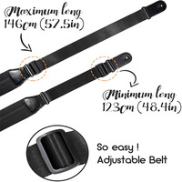 Sangle de guitare personnalisée antidérapante en néoprène et cuir, élastique et souple