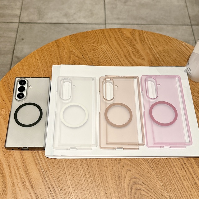 Matte Skin Touch Ultra Thin Slim Clear Phone Case for Samsung Galaxy Z Fold 7 6 5 4 3 Wireless Charging Magnetic Simple Cover