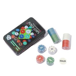 Juego de fichas de póquer de <span class=keywords><strong>Casino</strong></span> al por mayor de alta calidad, caja de plástico duradera, juego de fichas de póquer de <span class=keywords><strong>euro</strong></span> de 100 yardas - Product Image 4