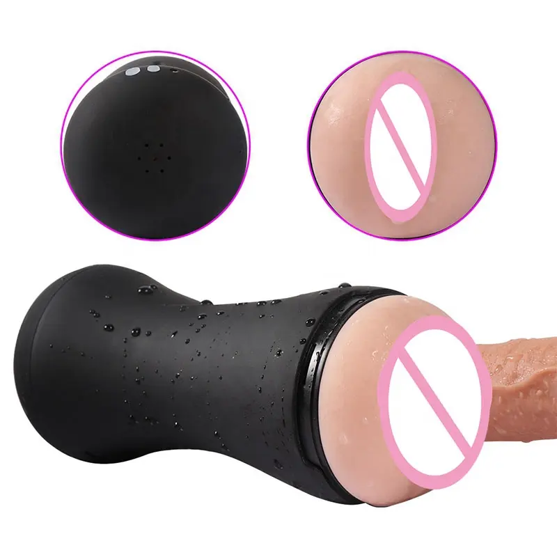 22cm Sex Toys Male Masturbator Pocket Pussy Vagina Rubber Cup For Man Vibration Massage