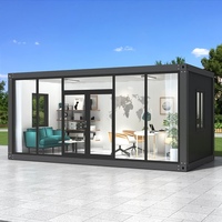 Maison préfabriquée Conteneur de stockage à plat Maison avec porte roulante Conteneur d'expédition à plat combiné Maison
