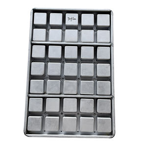 Bandeja para horno industrial Bandeja para hornear antiadherente de acero aluminizado comercial 35 moldes Bandeja para hornear magdalenas cuadradas - Product Image 6