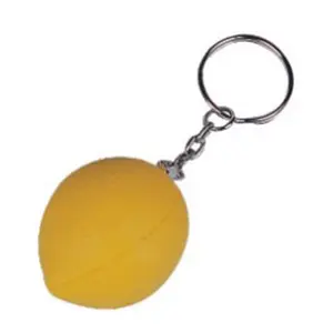 PU Mini en forma de limón Stress Reliever Stress Ball Llavero de juguete