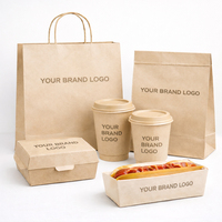 Boîte d'emballage en papier de qualité alimentaire personnalisée, ensemble de boîtes à emporter pour frites, poulet frit, hot-dog, hamburger, boîte en papier HONPAK