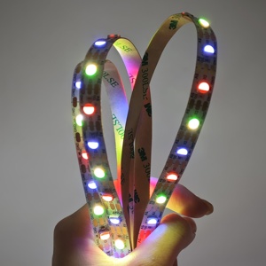 شريط إضاءة <span class=keywords><strong>LED</strong></span> طراز SK6812 RGBW بجهد 5 فولت، 60 مصباح <span class=keywords><strong>LED</strong></span> لكل متر، SMD5050 قابل للتحكم الفردي، ألوان حلمية، متوافق مع WS2812B، مناسب للمسرح وغرف الألعاب - Product Image 2