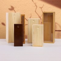 Emballage de boîte de cadeaux en bois souvenir imprimé de logo personnalisé de haute qualité Boîte en bois de noyer massif rustique de luxe avec couvercle coulissant