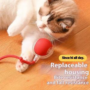 Nouveau jouet intelligent pour animaux de compagnie 360 ° corde interactive automatique jouets interactifs pour <span class=keywords><strong>chat</strong></span> avec chien balle intelligente jouet chargeur USB balle roulante pour chats - Product Image 5