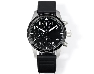 Black business sports <b>watch</b> of high quality with 41mm <b>rubber</b> strap, automatic movement, men's luminous mechanical <b>watch</b> - Product Image 5