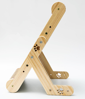 Planche à gratter de luxe pour chats en bois durable avec support, dotée de matériaux en sisal et PC de style luxueux et de dessin animé pour le jeu