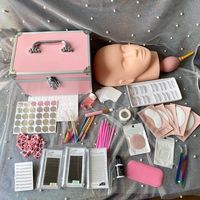 Kit d'exercices de pratique pour faux cils, ensemble de formation, de maquillage, avec tête de Mannequin, 10 pièces