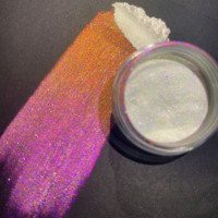 Vente en gros de poudre d'aurore perle blanche Changement de couleur arc-en-ciel Chrome ongles Effet miroir Pigment caméléon