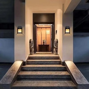 Không thấm nước năng lượng mặt trời ngoài trời đèn tường hoàng hôn đến bình minh hiên đèn lịch thi đấu với 3 chế độ cảm biến chuyển động cho vườn đường dẫn nhà để xe bãi - Product Image 3