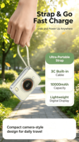 Chargeur portable certifié 3C, fin et léger, câble intégré Type-C, charge rapide 22,5 W, écran LED, 10000 mAh, ultra mini, caméra