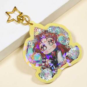 Tùy chỉnh thiết kế nhựa Epoxy tỏa sáng Acrylic Móc chìa khóa quyến rũ Acrylic món quà làm cho logo của riêng bạn Acrylic móc khóa - Product Image 3