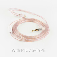 Tendance Oxygène Cuivre QKZ A3 Argent Plaqué Mise À Niveau Écouteur Fil Remplaçable pour Écouteurs et Écouteurs Intra-auriculaires Câble 2 Broches 0.75MM