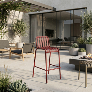 Set di Tavoli e Sedie da <span class=keywords><strong>Bar</strong></span> per Ristorante in Lega di Alluminio, Design Moderno e Elegante, Colore e Dimensioni Personalizzabili, Sgabelli Alti da Esterno - Product Image 6