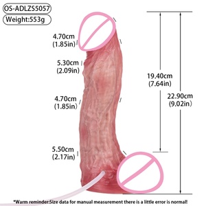 9inch Realistic Men Ejaculating <b>Dildo</b> Female G Spot Adult Anal Vagina Squirting <b>Dildo</b> with Suction Cup Silicone Dual-layer Penis - Product Image 6
