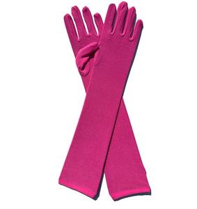 قفازات كلاسيكية سوداء وبيضاء وأحمر كوع ممتد بإصبع قفازات طويلة للنساء لحفلات الكريسماس وحلوى العروس والحفلات الموسيقية زي حفلة موسيقية قفازات نسائية - Product Image 3